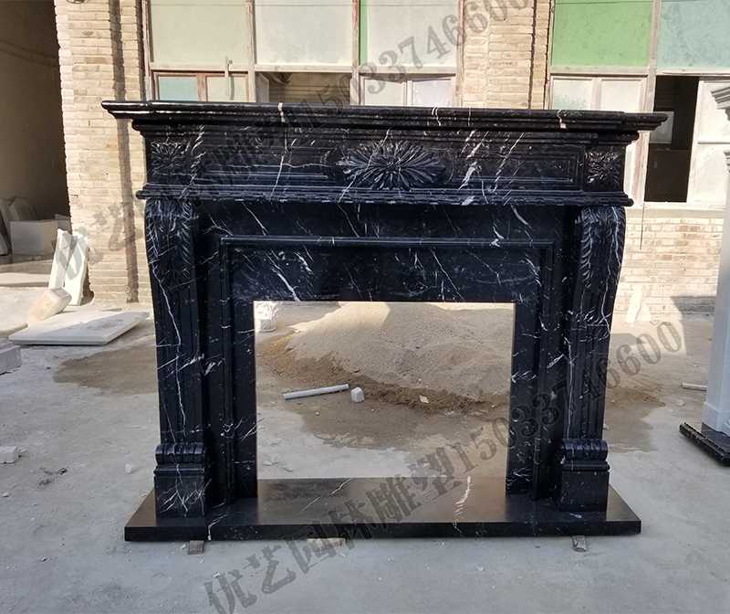 石雕壁爐架，大理石壁爐架，室內(nèi)壁爐架