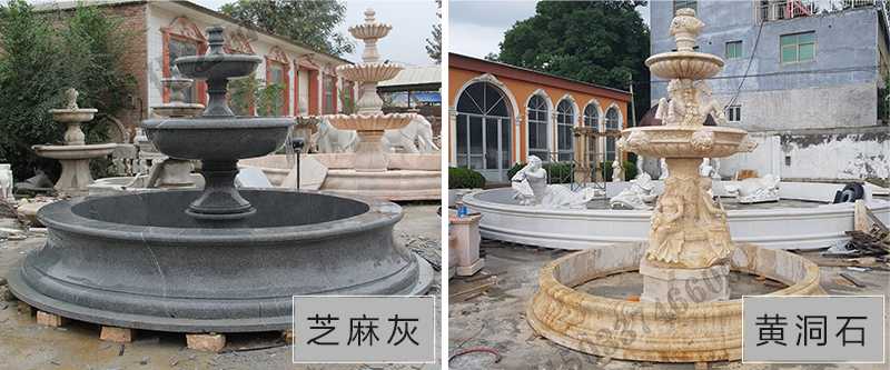 大理石景觀噴泉材質(zhì)，石雕噴泉工廠，定制大理石景觀噴泉
