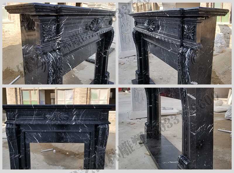 石雕壁爐架廠家，石雕壁爐架工廠，定制石雕壁爐架