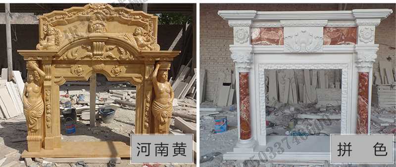 石雕壁爐架款式，定制石雕壁爐架，石雕壁爐架廠家