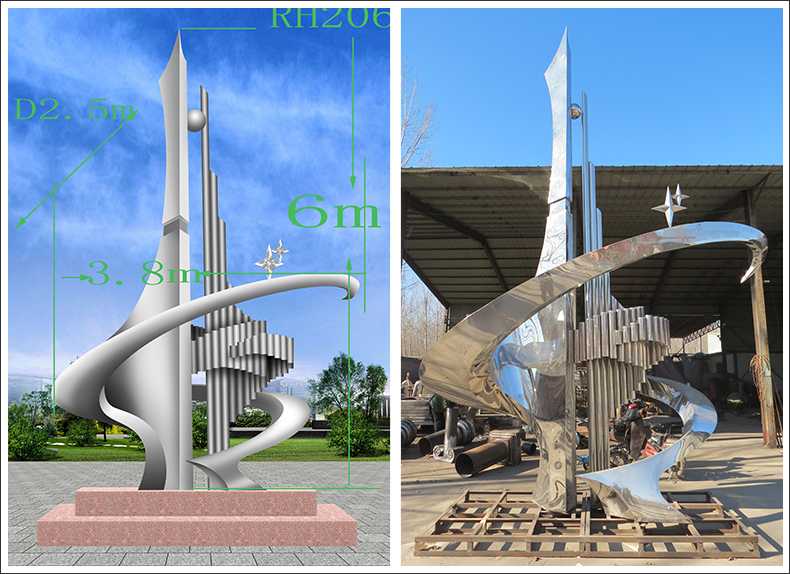 大型不銹鋼雕塑，不銹鋼雕塑廠家，室外大型景觀雕塑