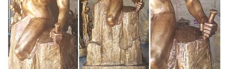 自我雕刻銅雕塑，銅自我雕刻，雕刻自我人物銅雕塑