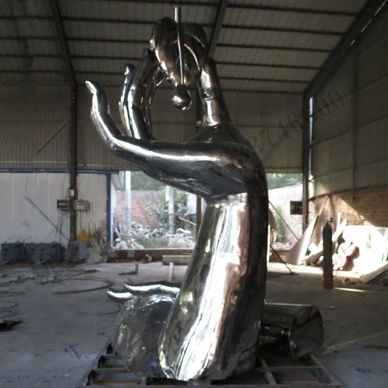 保護水資源雕塑，珍惜水資源雕塑，不銹鋼水滴雕塑