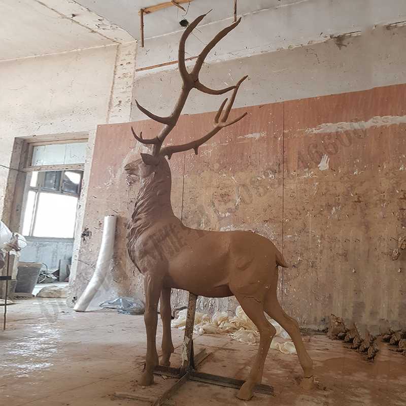 銅鹿模型，銅麋鹿雕塑，麋鹿模型，銅麋鹿泥模3.jpg